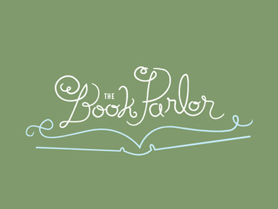 The Book Parlor WIP book store identity logo typography