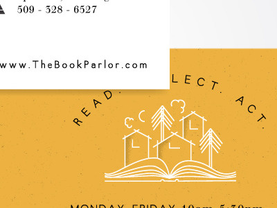 Book Parlor Business Cards book store branding business cards identity logo stationary