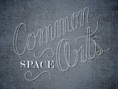 Commonspace Arts identity script typography