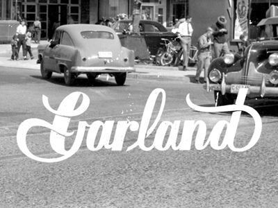 garland v2 logo script spokane typography