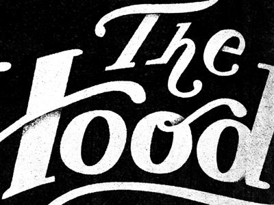 The Hoods lettering spokane texture the hoods timber type typography