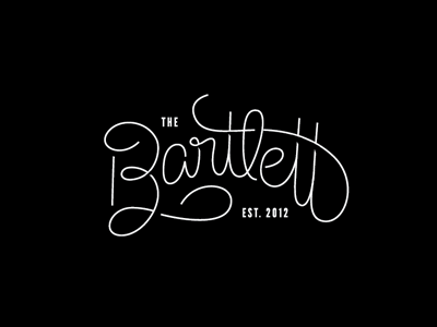 The Bartlett identity lettering logo script