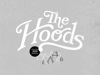 The Hoods final art show branding houses logo neighborhoods spokane texture the hoods