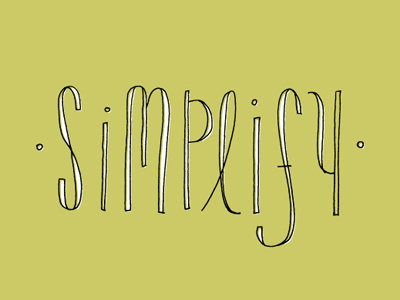 Simplify hand draw lettering type type tuesday