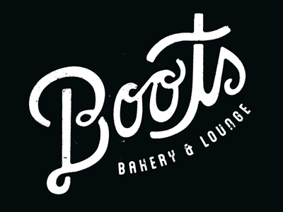 Boots script alternate lettering script texture type typography