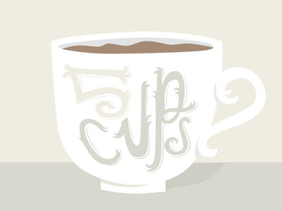 A little something coffee lettering typography