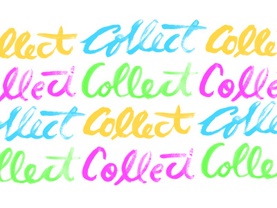 Collect colors brush lettering paint