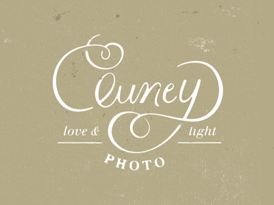 Cluney identity lettering logo script