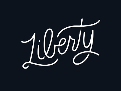 Liberty edits identity lettering script