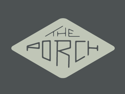 The Porch - Identity WIP identity lettering logo shape