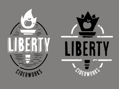 Liberty new comp WIP cider identity logo spokane