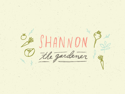 Shannon the Gardener drawing gardening vegetables