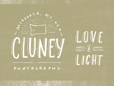 Cluney reject hand drawn identity lettering
