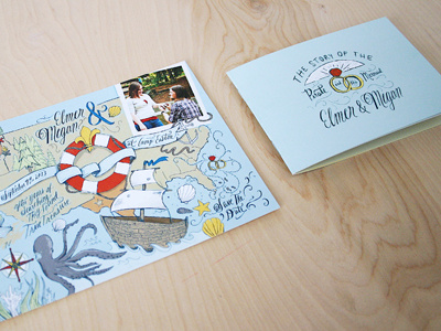 Nautical Save the Date and story booklet