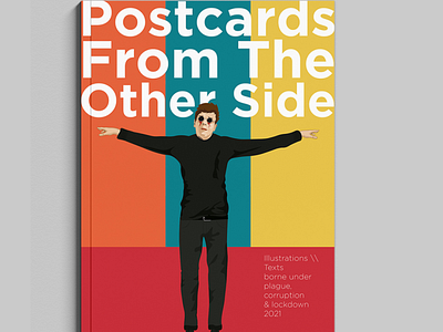 Postcards From the Other Side book design design illustration typography vector