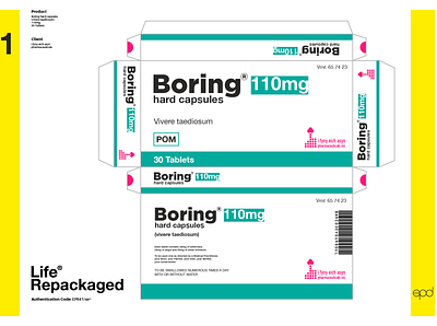 Life Repackaged: Boring branding design illustration packaging typography vector