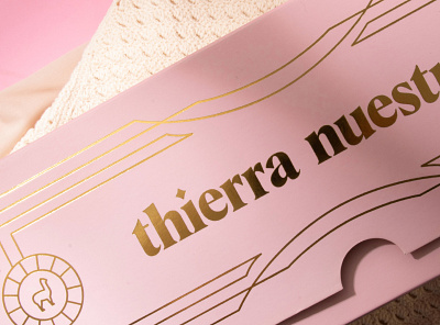Thierra Nuestra™ — Knitwear for a lifetime box branding design fashion fashion branding foil gold graphic design logo packaging packaging design pink sustainable