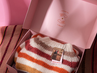 Thierra Nuestra™ — Knitwear for a lifetime box branding design fashion fashion branding foil gold gold foil graphic design hot stamping logo packaging packaging design pink sustainable visual identity