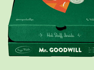 Mr. Goodwill — Packaging Details box branding corrugated design graphic design green packaging pizza restaurant