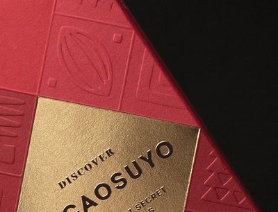 Chocolate Packaging Design for Cacaosuyo box chocolate chocolate bar debossed design embossed foil gold gold foil packaging