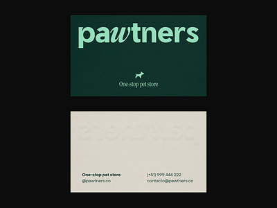 Wordmark Design for Pawtners branding business cards design graphic design logo print stationery