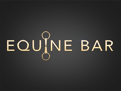 Logo design equine gold horse logo