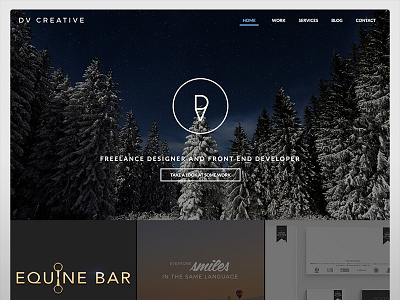 DV Creative new site design design home website