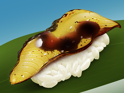 sea eel sushi food icon practice sushi