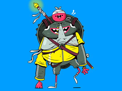 Yomato The Knight. 2d cartoon character characterdesign food happy illustration knight tomato warrior
