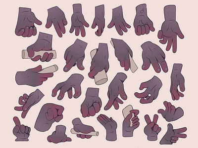 More Hands. cartoon character fingers form hand hands illustration skin