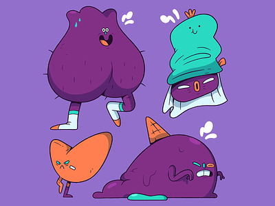 Purple Nurple. 2d cartoon character characterdesign design food hat ice cream illustration illustrator purple