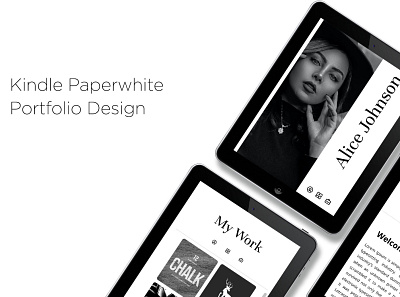 Portfolio App for Kindle app ui ux