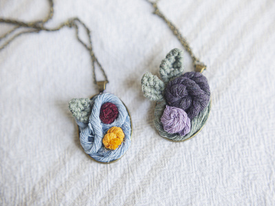 Handmade Fiber Pendants Product Photography