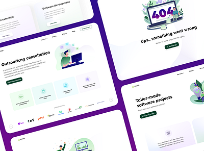 E-corp landing page clients design developers landing landingpage outsourcing software softwarehouse team ui ux