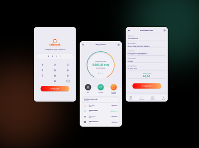 SafeBank app android bank banking design fintech ios mobile payment ui ux