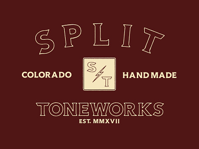 Split Toneworks badge by hand clean hand drawn hand lettering lettering logo minimal simple vector vintage