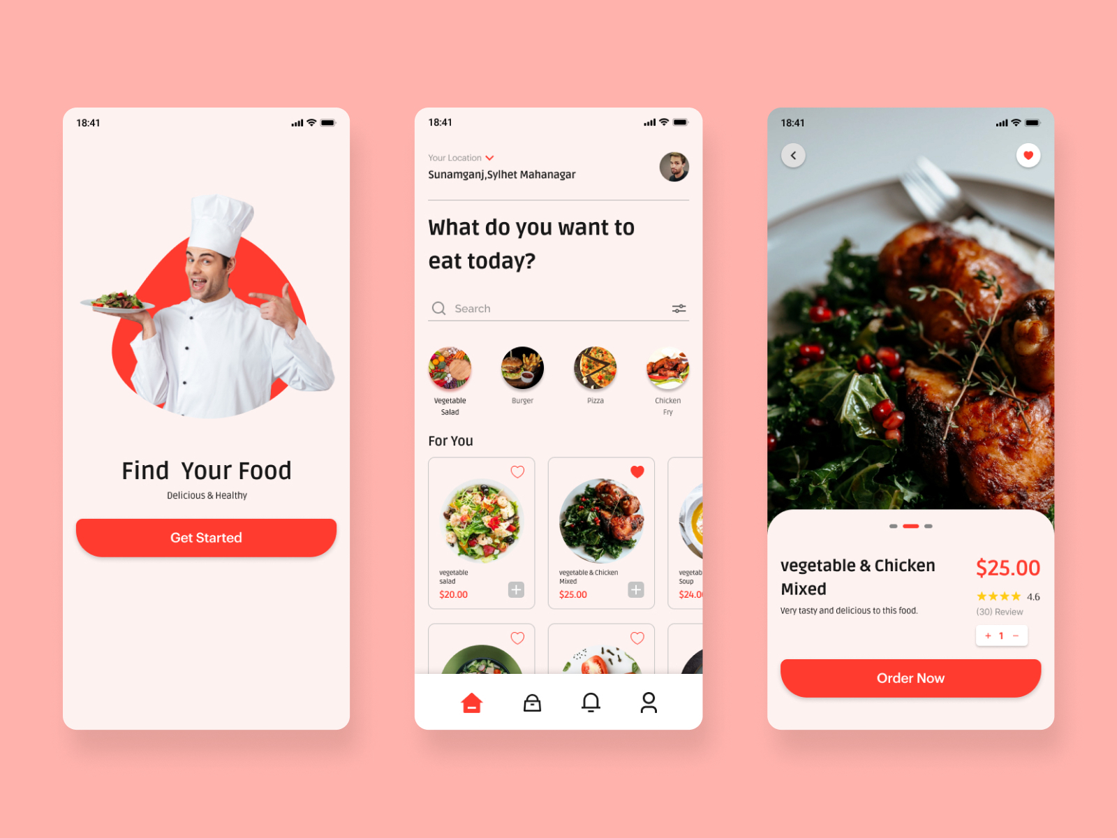Delicious Food Apps by Srs Sohag on Dribbble