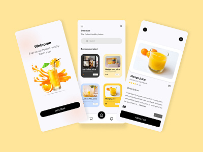 Fresh Juice Mobile App app ui branding drinks made app food and drink fresh juice apps fruite fruite juice healthy app juice app juices mobile apps online shop restuarant apps tasty ui ui design uiux