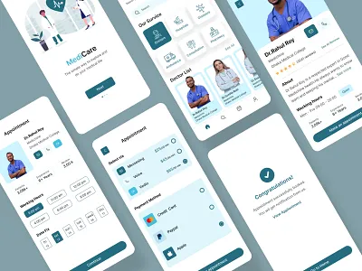 Medical Mobile App Design androaid e service healthcareapp healthservice hospital ios design medical medicine mobile app mobile design mobileappdesign ui ui app ux design