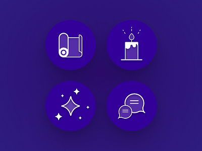 Yoga Instagram Icons brand design brand identity brand identity design branding icon icon design icon set iconography icons identity design instagram instagram icons productivity purple tech visual identity wellness yoga