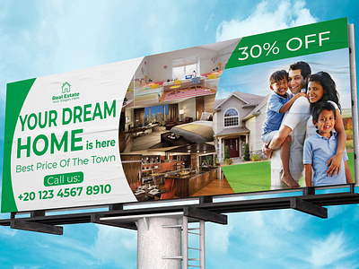 Real Estate Billboard Banner Design billboard billboard banner billboard banner design billboard design samples branding creative creative billboard design design graphic design home sale illustration real estate