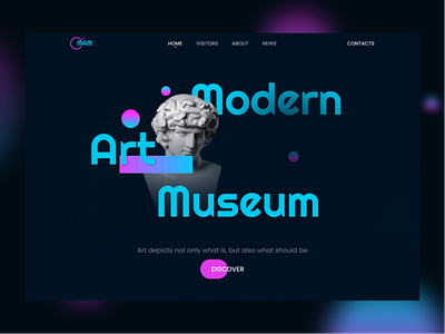 modern art museum minimorphism branding design graphic design illustration logo ui uiux ux web webdesign