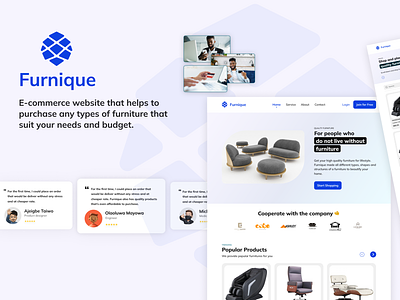 Furniture E-commerce Website akorede adelanwa design typography ui ux