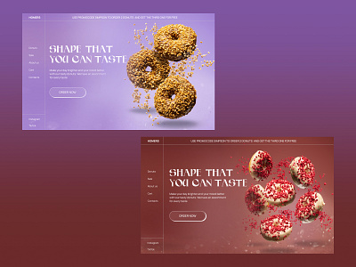 Landing page for Donut market 3d animation branding design figma graphic design icon illustration logo motion graphics photoshop ui ux vector