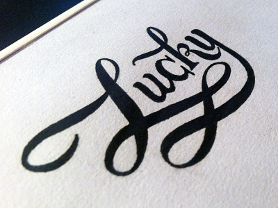 Lucky handlettering juju lucky typography