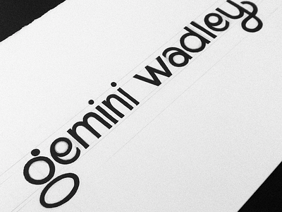 Gemini Wadley Logo branding custom graphic handlettering inking logo