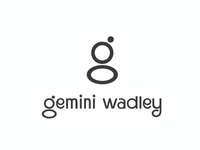 Gemini Wadley Logo and icon branding custom graphic handlettering inking logo