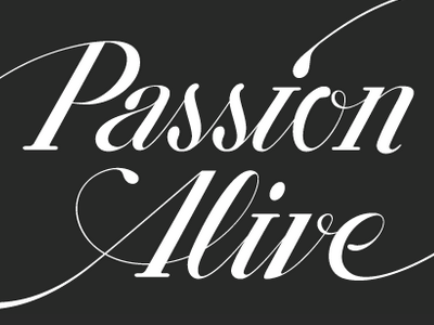 Passion Alive: Digitized branding custom graphic handlettering inking logo