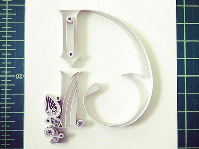 JJBLN - D2 art design font hand lettering lettering paper paper art quilling typography white