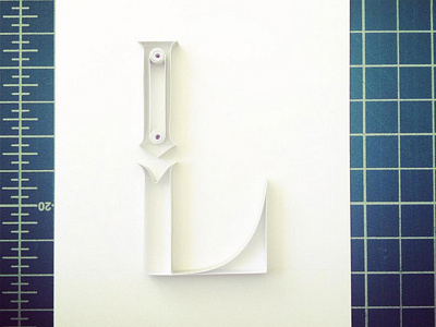 JJBLN - L alphabet font handmade lettering quilling typography